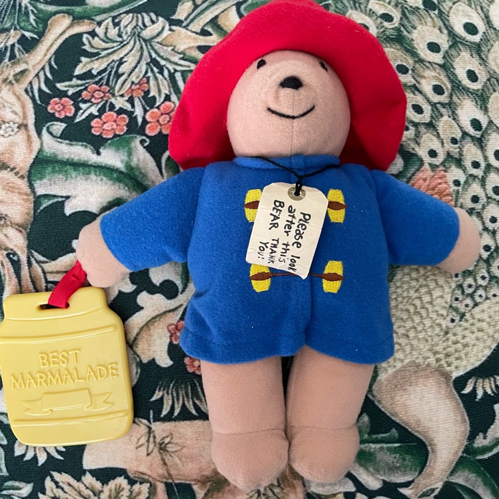 Vintage Sears Paddington Bear Rattle Teether Plush